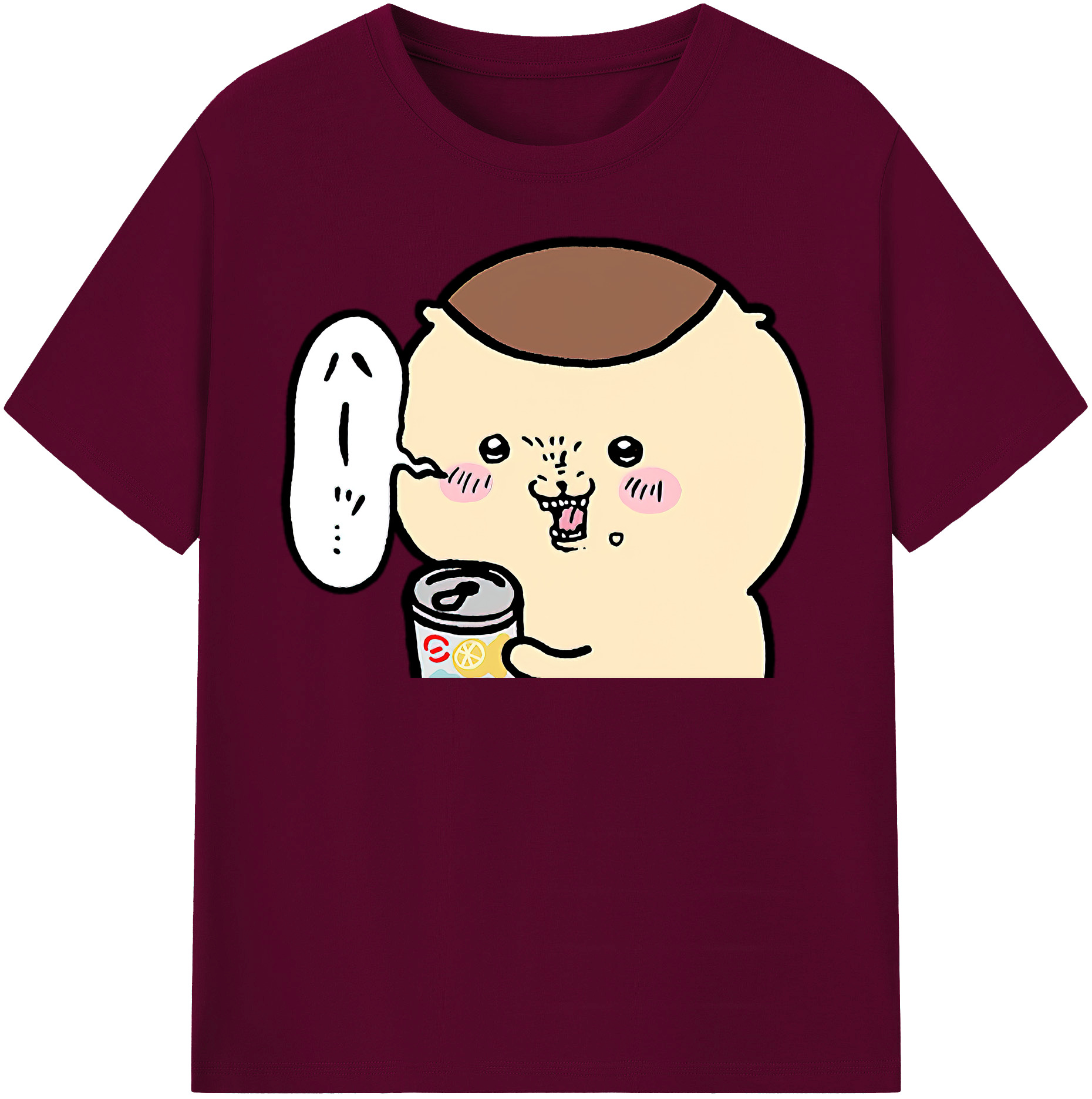 （画像用） ちいかわ くりまんじゅう Chii-kawa kuri manjū レディースカジュアルプリントTシャツ（綿100％）